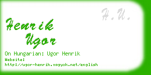 henrik ugor business card